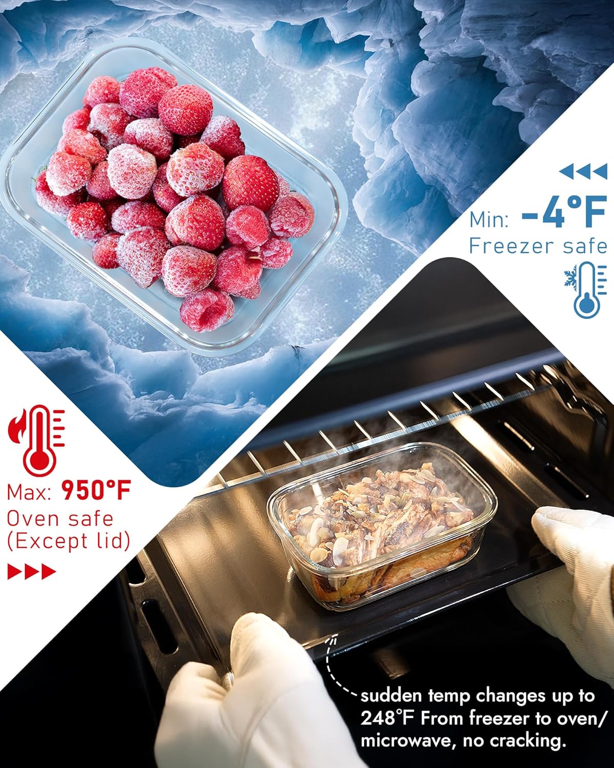 12-Pack Premium Glass Storage Containers 🥄 | Airtight, Leakproof & Microwave Safe | Perfect for Meal Prep & Organization 🍱🍴